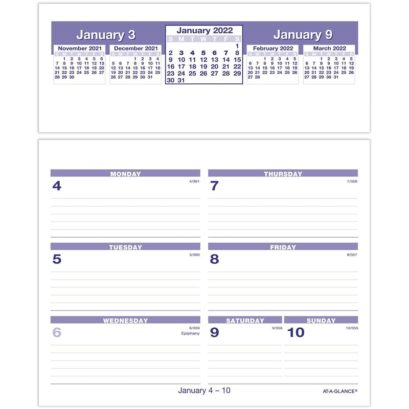 2022 Flip-A-Week Weekly Desk Calendar Refill by AT-A-GLANCE, 6" x 7" (SW705X50) 2022 New Edition - NewNest Australia