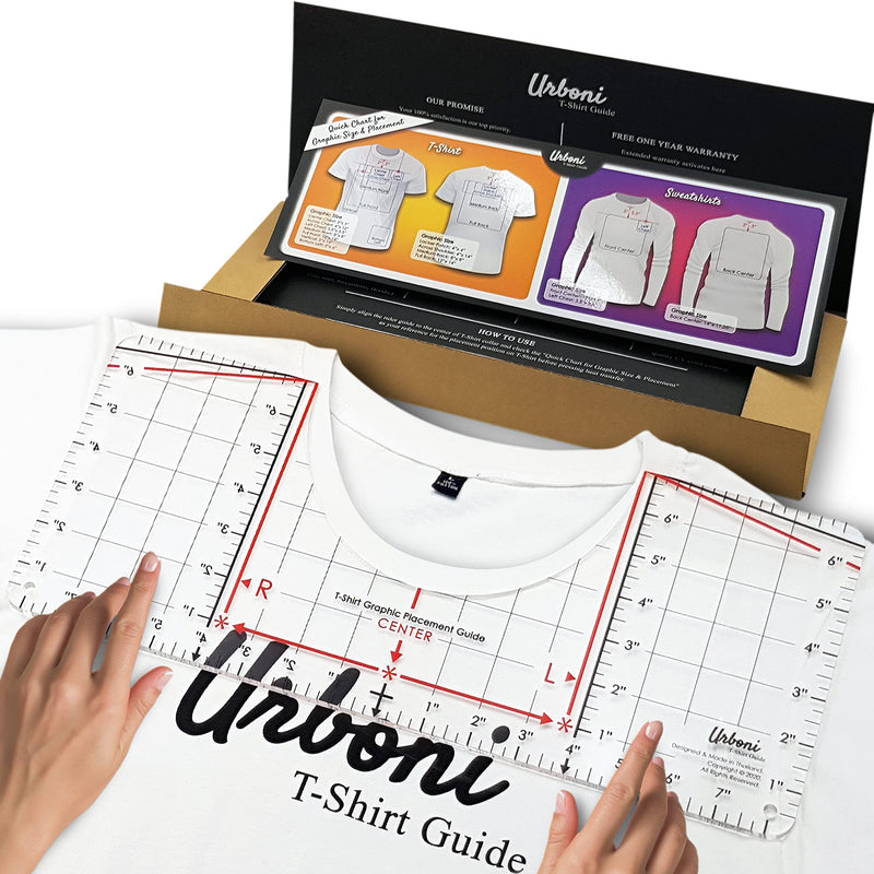 Tshirt Ruler Guide for Vinyl Alignment, T shirt Rulers to Center Designs, T shirt Alignment Tool Vinyl Placement, Tshirt Guide Ruler for Heat Press, Tee Shirt Ruler for Vinyl Alignment and Measurement 1 Pack - NewNest Australia