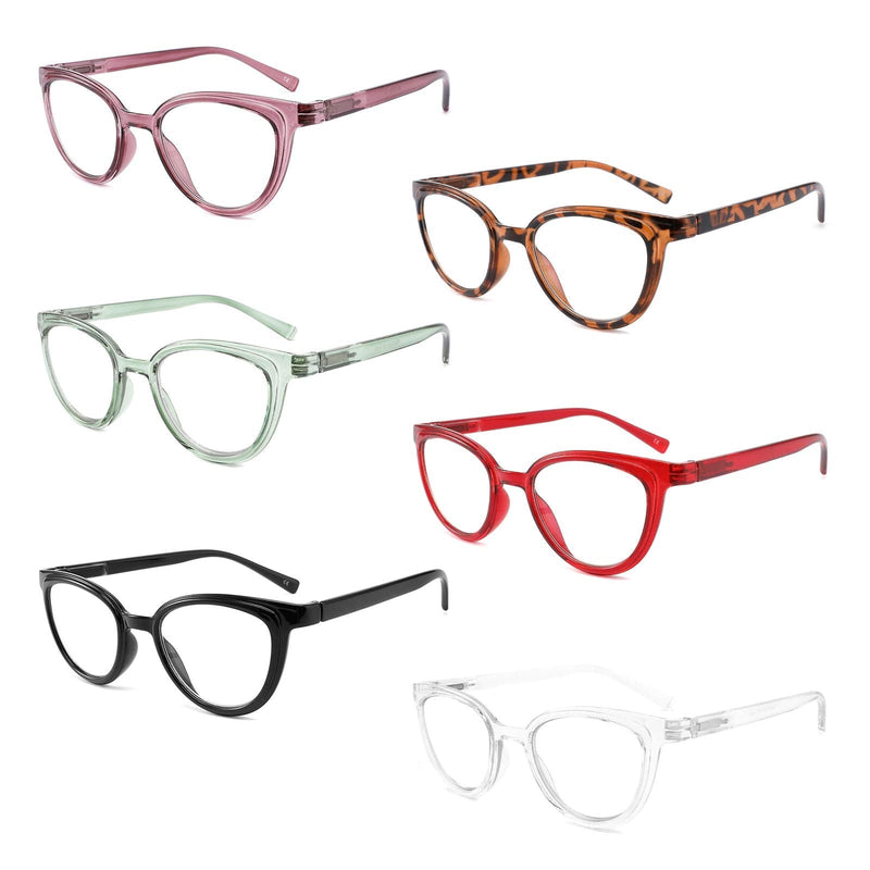 IVNUOYI 6 Pack Reading Glasses Blue Light Blocking Stylish Ladies Readers with Spring Hinges,Anti Glare UV Eyestrain,Computer Eyeglasses for Women 1.0 6 Pack Mix 1.0 x - NewNest Australia