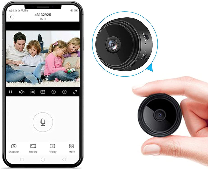 Spy Camera WiFi 1080P Home Security Camera Mini Hidden Camera with Audio Live Feed Motion Detection Night Vision Video Record Playback Phone App Control for Nanny Cam/Pet Camera/Car Camera - NewNest Australia