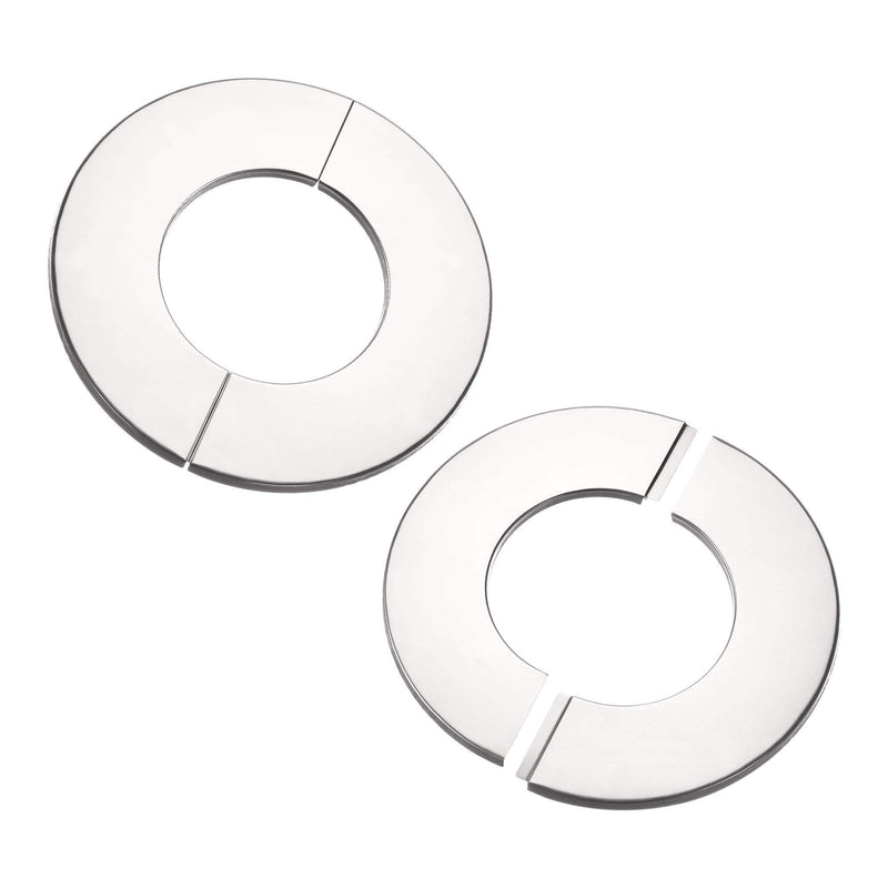 uxcell Wall Split Flange, Stainless Steel Round Escutcheon Plate for 71mm Diameter Pipe 2Pcs - NewNest Australia