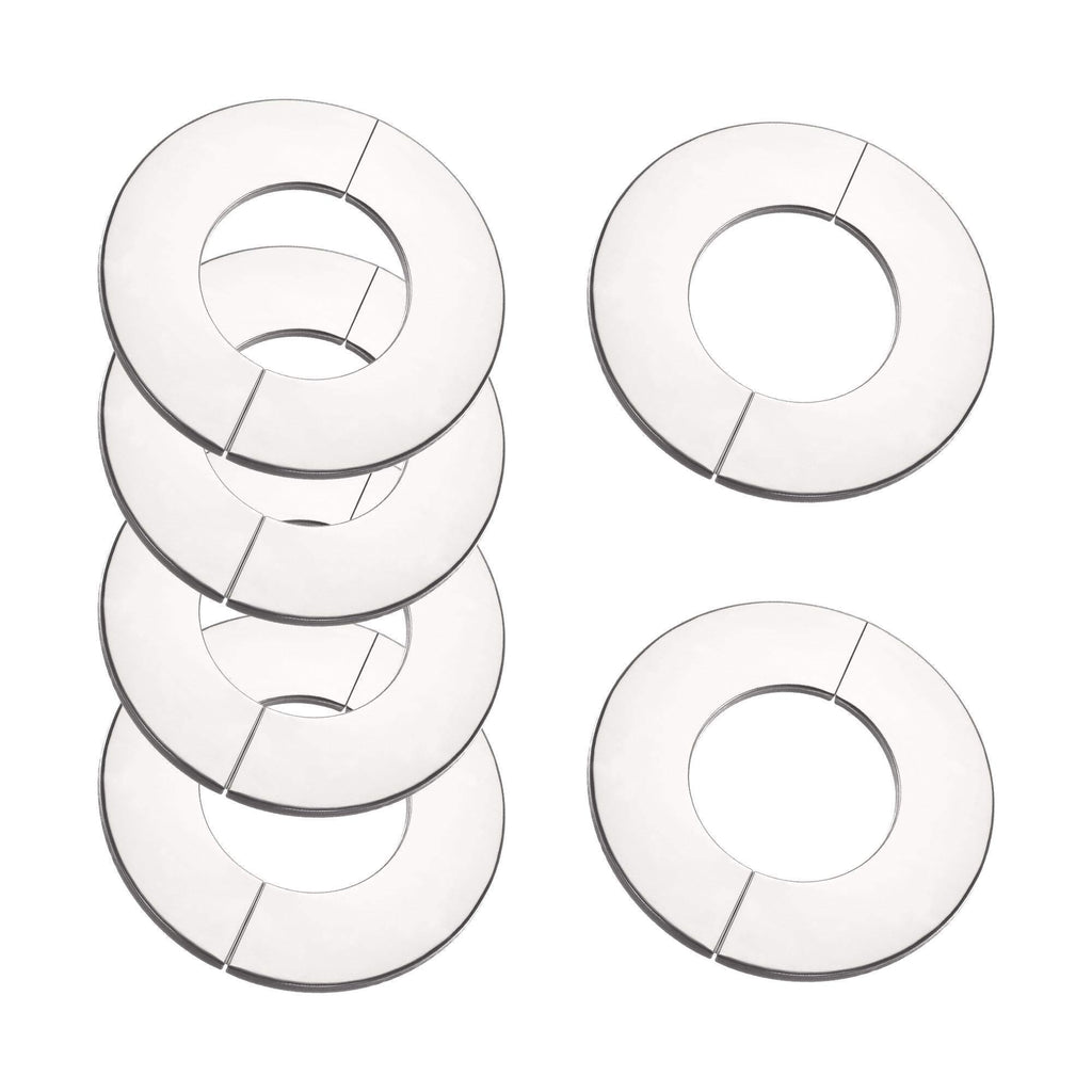 uxcell Wall Split Flange, Stainless Steel Round Escutcheon Plate for 35mm Diameter Pipe 6Pcs - NewNest Australia