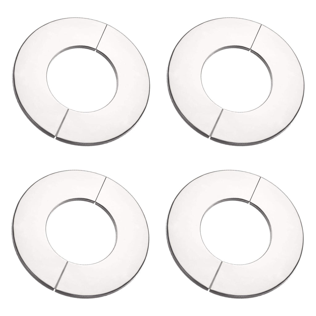 uxcell Wall Split Flange, Stainless Steel Round Escutcheon Plate for 51mm Diameter Pipe 4Pcs - NewNest Australia