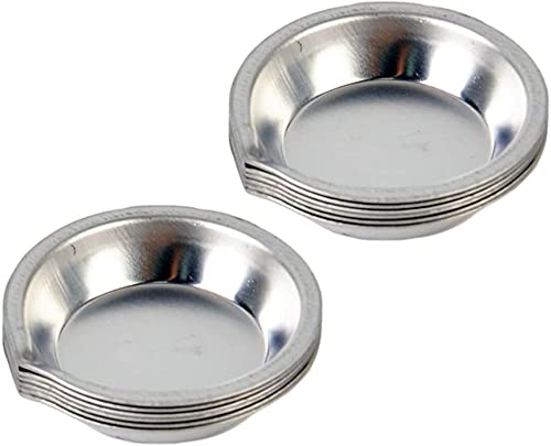 12pcs Makeup Palette Stainless Steel Small Round Paint Tray Artist Watercolours Paint Mixing Palette Tray - NewNest Australia