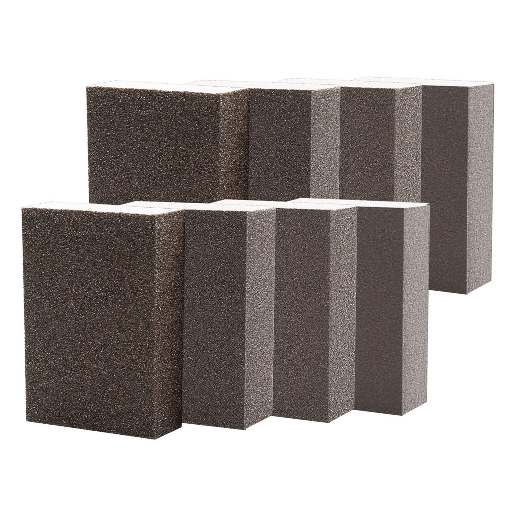 BokWin 8Pcs Sanding Sponge, 60 80 120 220 Coarse/Medium/Fine Grit Sanding Blocks, Sander Sponges, 4 Different Specifications Sanding Blocks Assortment for Drywall, Metal, Wood 60#, 80#, 120#, 220# - NewNest Australia