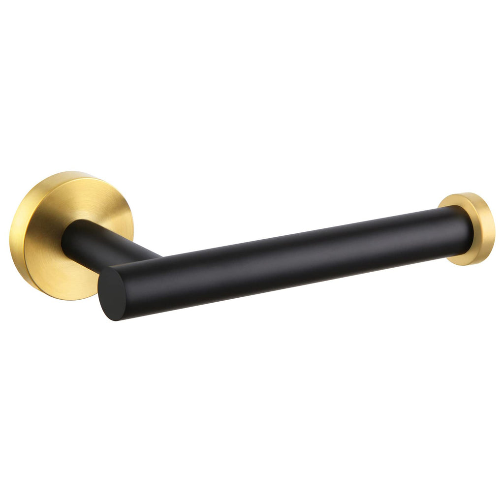 Toilet Paper Holder Black & Gold, Angle Simple Stainless Steel Bathroom Tissue Hanger, Lavatory Paper Roll Dispenser Wall Mount - NewNest Australia