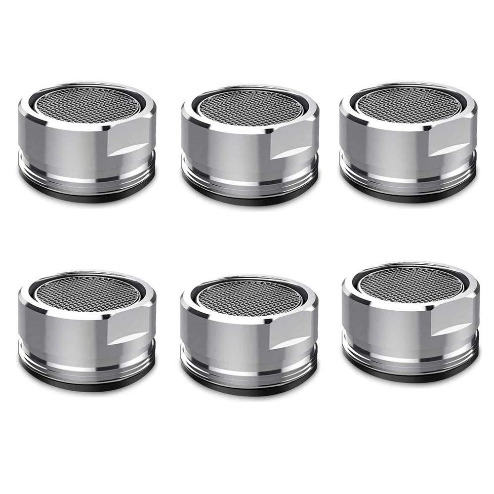 Faucet Aerator Kitchen Sink Aerator Replacement Parts, 15/16-Inch or 24mm Male Thread Aerator Faucet Filter with Gasket For Kitchen, Bathroom (Silver, 6 PCS) - NewNest Australia