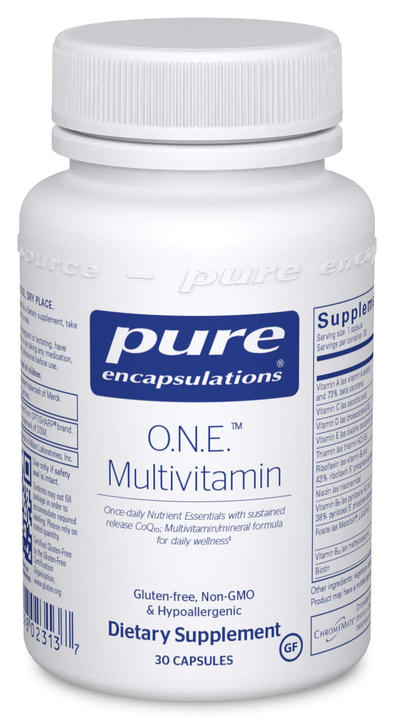 Pure Encapsulations O.N.E. Multivitamin | Once Daily Multivitamin with Antioxidant Complex Metafolin, CoQ10, and Lutein to Support Vision, Cognitive Function, and Cellular Health* | 30 Capsules 30 Count (Pack of 1) - NewNest Australia