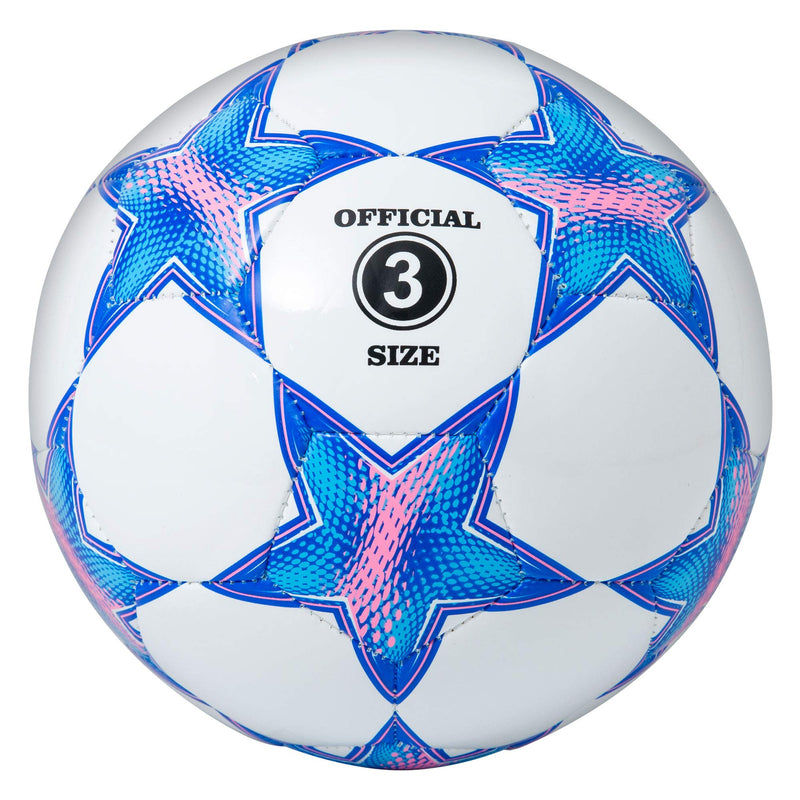 Soccer Ball Size 3 for Kids, Runleaps Ball Toys with Star Pattern Official Size Soccer Balls for Training, Playing, Boys, Girls, Toddlers Age 3 - 8 ( Blue ) Blue-Pink - NewNest Australia