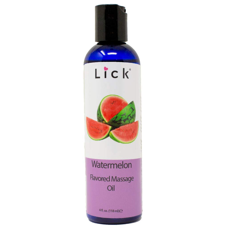 Watermelon Flavored Massage Oil for Couples – Edible Massaging Lotion with Vitamin E, Sweet Almond and Coconut Oil is Non Sticky and Gentle on Skin – Natural, Relaxing and Vegan (4 oz) - NewNest Australia