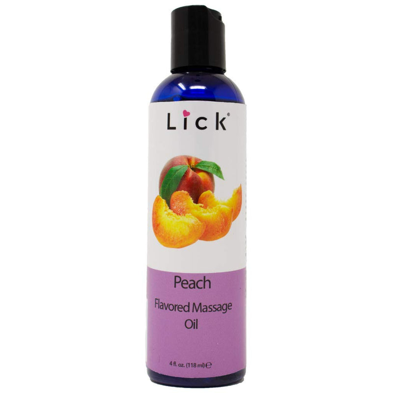 Peach Flavored Massage Oil for Couples – Edible Massaging Lotion with Vitamin E and Sweet Almond and Coconut Oil is Non Sticky and Gentle on Skin – Natural, Relaxing and Vegan (4 oz) - NewNest Australia