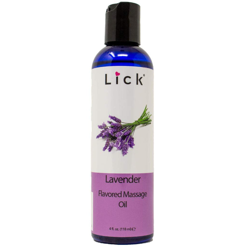 Lavender Flavored Massage Oil for Couples – Edible Massaging Lotion with Vitamin E, Sweet Almond and Coconut Oil is Non Sticky and Gentle on Skin – Natural, Relaxing and Vegan (4 oz) - NewNest Australia