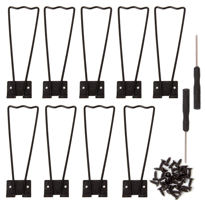 HAPY SHOP 10 Pieces Black Easel Back Iron Photo Frame Easel Back Stand Picture Frame Easel Back with 30 Pieces Screws and 2 Pieces Screwdriver for Photos Pictures Frames - NewNest Australia