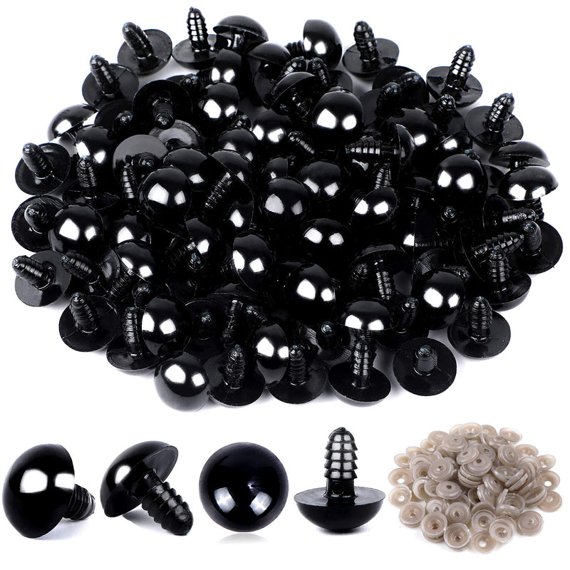 120PCS Plastic Safety Crochet Eyes Bulk with 120PCS Washers for Crochet Crafts (0.24Inch/6mm) 6mm - NewNest Australia