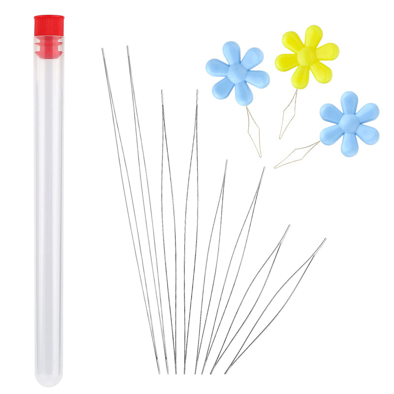 8Pcs Beading Needles, 4 Sizes Embroidery Needle Extra Fine Thin Beading Needles Big Eye Beading Needles, Long Straight Needles Bead Needles Hand Sewing Needles with 3Pcs Threaders 8Pieces - NewNest Australia