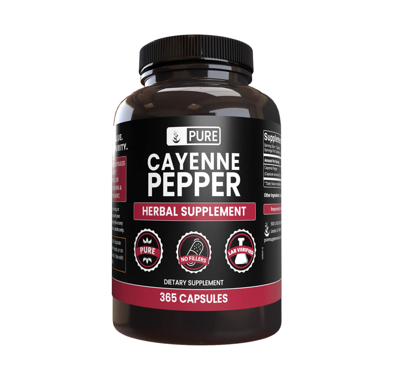 Pure Original Ingredients Cayenne Pepper (365 Capsules) No Magnesium Or Rice Fillers, Pure, Lab Verified - NewNest Australia