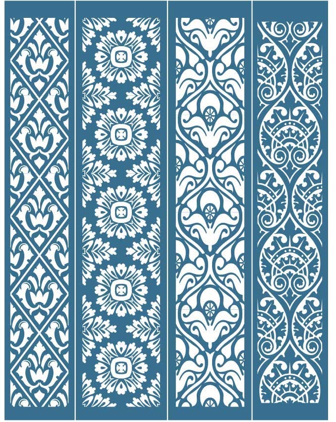 Alinacutle Silkscreen Stencil,Reusable Self-Adhesive Silk Screen Printing, for Printing on Wood / Fabric / Paper, Home Decoration, 8.5" x 11" (4pc Borders) 4pc Borders - NewNest Australia