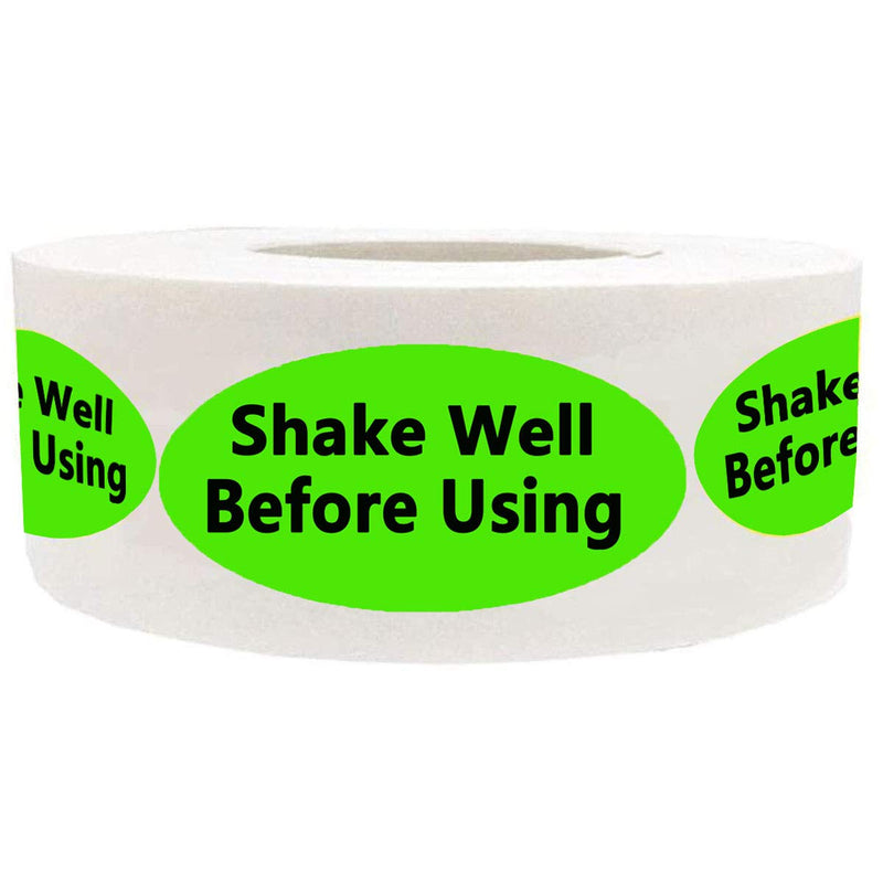 Remarkable Shake Well before Using Stickers, 0.75 x 1.5 inch Fluorescent Green with Black Shake Well before Using Stickers Labels, 500 Labels on a Roll - NewNest Australia