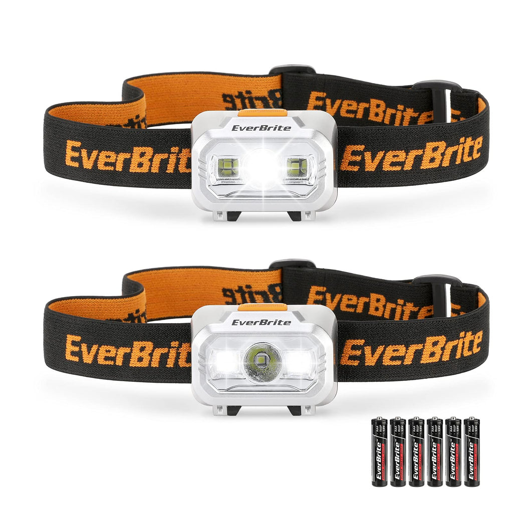 EverBrite LED Headlamp, 4 Lighting Modes, Pivoting Head with Adjustable Headband, IPX4 Water Resistant Perfect for Running, Camping and Hiking, 3 AAA Battery Powered(2 Pack) 2 - NewNest Australia