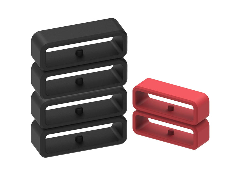 Fastener Rings Compatible with Garmin Forerunner 935 945 Bands Silicone Connector Security Loop Keepers Ring for Forerunner 935 Replacement Band (6-Black+Red) 6-Black+Red - NewNest Australia