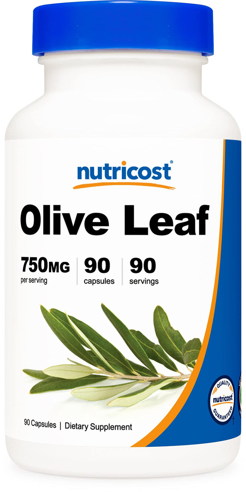 Nutricost Olive Leaf (20% Oleuropein) 750 MG, 90 Capsules - Non-GMO, Gluten Free - NewNest Australia