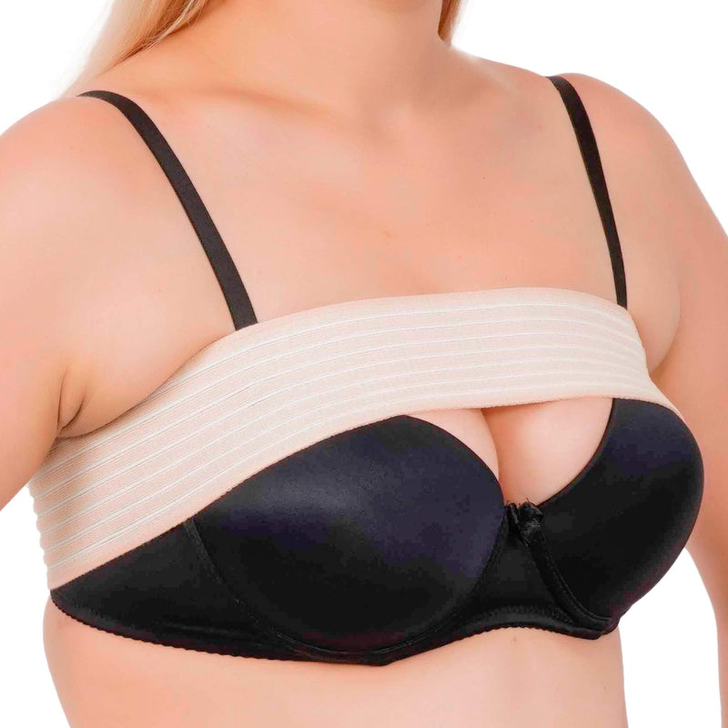 Post Surgery Breast Implant Stabilizer and Compression Band, Breast Augmentation and Reduction Strap, Chest Belt, Sports Bra Support Strap Bandage, One Size Fits All (Beige) Beige - NewNest Australia