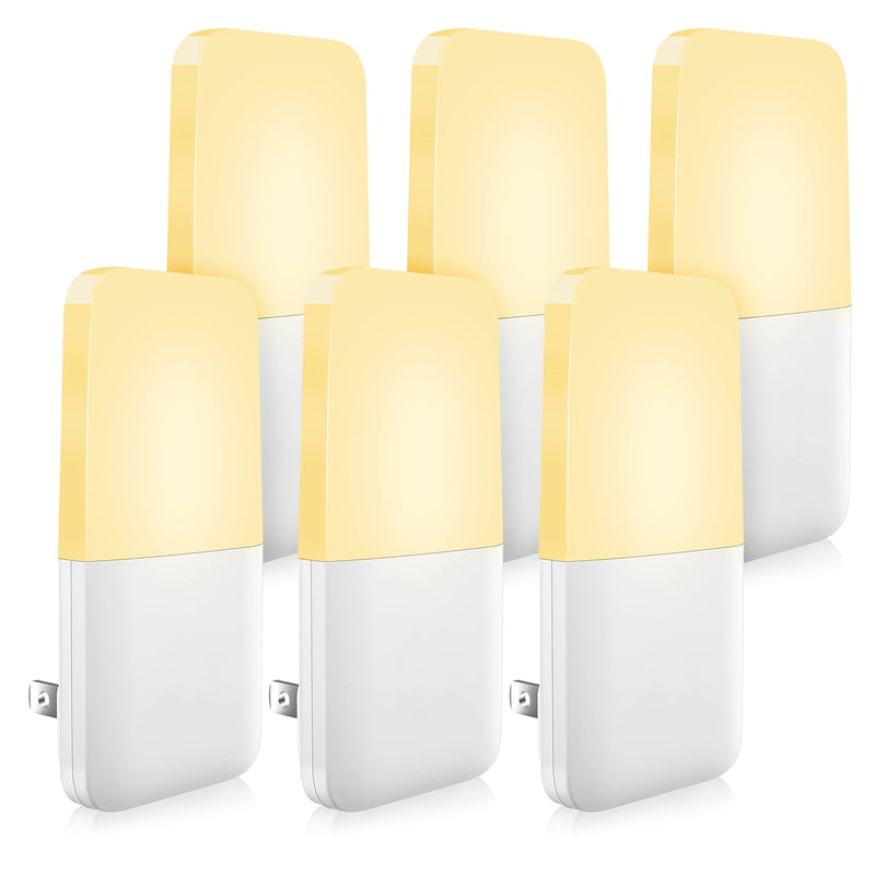 MAZ-TEK Plug in Night Light, Warm White LED Nightlights with Smart Dusk to Dawn Sensor for Kids, Nursery, Ideal for Bedroom, Bathroom,Hallway, Stairs, Kitchen, 6 Pack - NewNest Australia