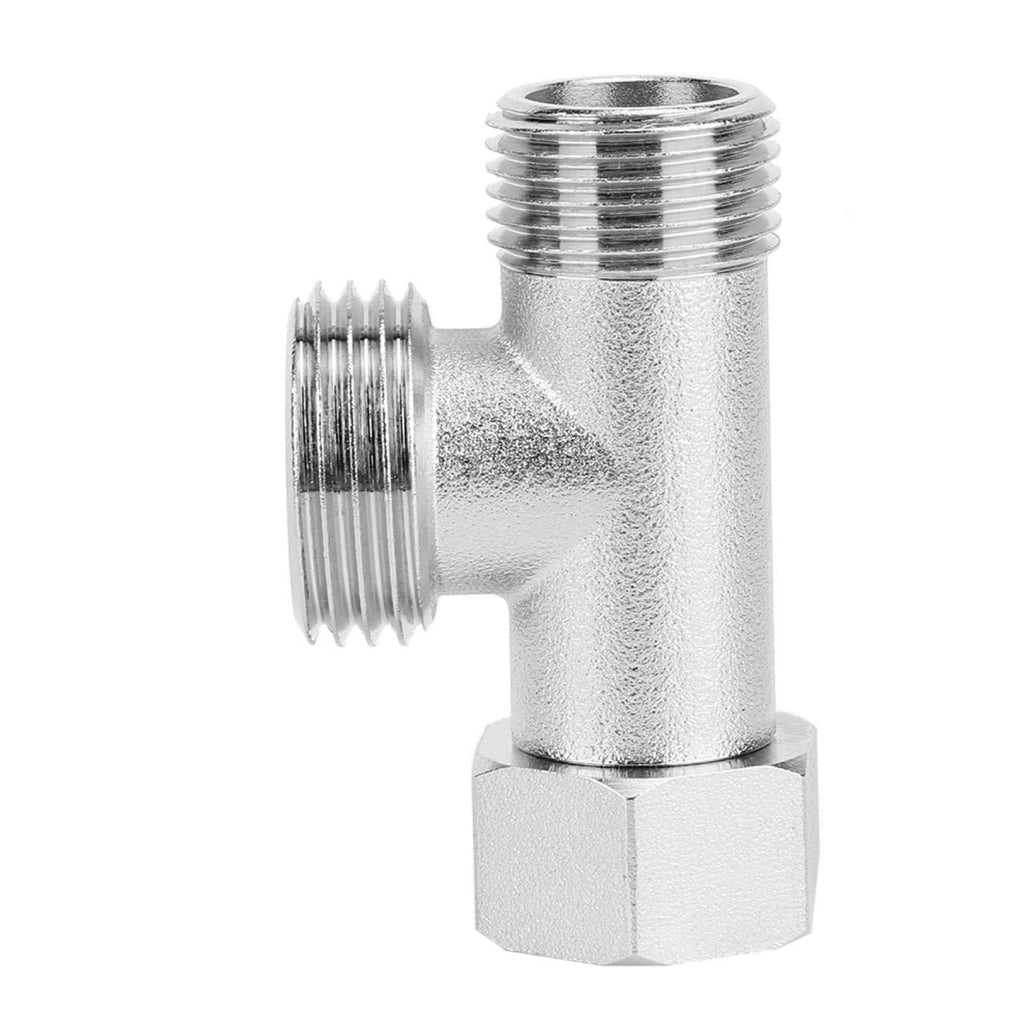 2pcs Sprayer Connected European Standard 3/8 Teeth Adapter Nickel Plated Material 3 Way Connector Valve Toilet Diverter Valve Adapter Flushing Valve - NewNest Australia