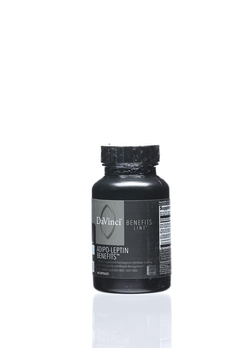DaVinci Laboratories Adipo-Leptin Benefits, Green Tea Fat Burner Weight Loss Supplement + Green Coffee Bean Extract Appetite Suppressant, 60 Capsules - NewNest Australia