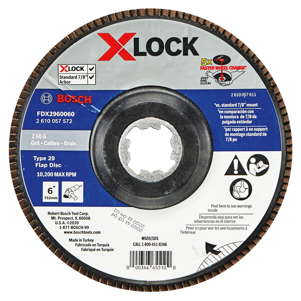 BOSCH FDX2960080 6 In. X-LOCK Arbor Type 29 80 Grit Flap Disc - NewNest Australia