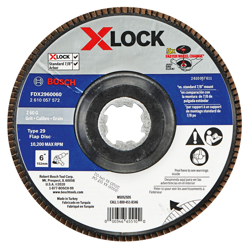 BOSCH FDX2960060 6 In. X-LOCK Arbor Type 29 60 Grit Flap Disc - NewNest Australia