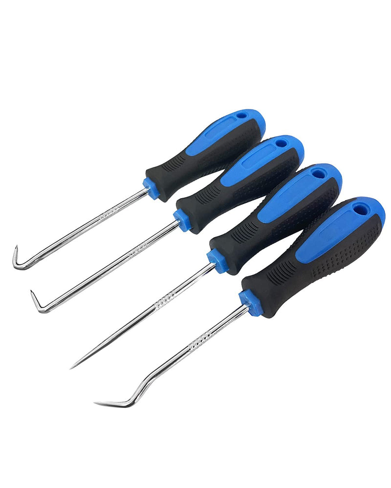 Precision Hook and Pick Set, 4 Piece Set, Chrome Vanadium Steel Shaft, for Remove Hoses and Gaskets | Blue - NewNest Australia