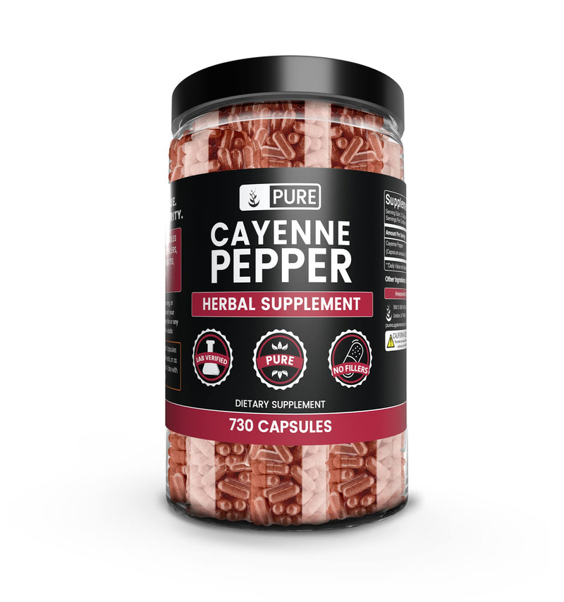 Pure Original Ingredients Cayenne Pepper (730 Capsules) No Magnesium Or Rice Fillers, Pure, Lab Verified - NewNest Australia