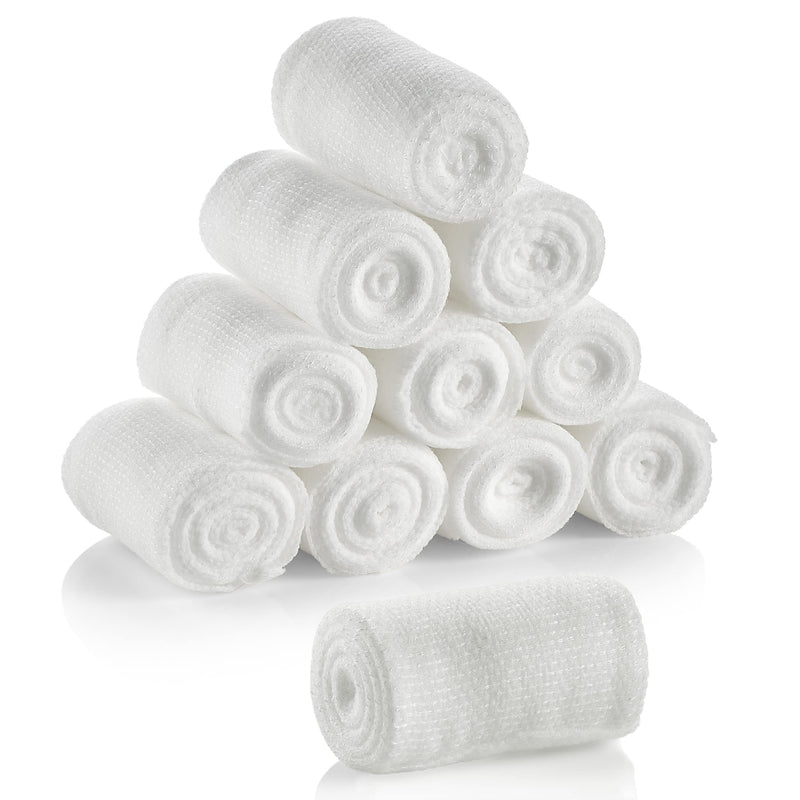 Gauze Bandage Rolls - 4 Yards Per Roll of Sterile Medical Grade Gauze Bandage and Stretch Bandage Wrapping for Dressing All Types of Wounds and First Aid Kit by MEDca, (2" Pack of 12) 2 Inch 12 Count (Pack of 1) - NewNest Australia