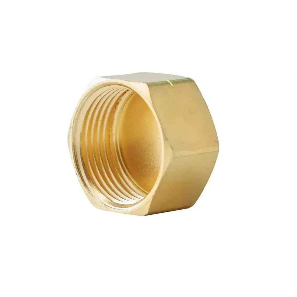 Ironwerks Designs 1/4" Brass Flare Compression Cap Fitting, Valve Cap, 5 Pack - NewNest Australia