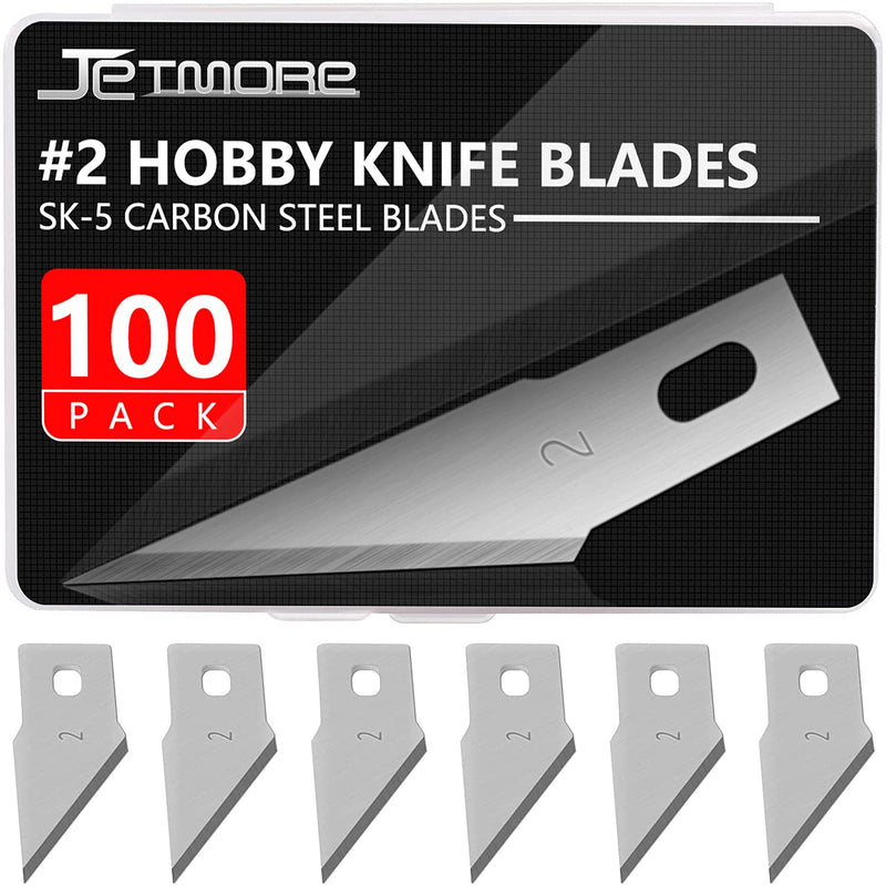 Craft Knife Blades 100 Pack #2 Knife Replacement Blades for Art and Craft Scrapbooking Supplies Cutting Caving Stencil - NewNest Australia