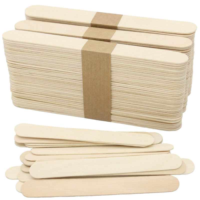 WISYOK 120 Pcs Wood Craft Sticks 5.9 Inch, Ice Cream Sticks, Jumbo Sticks, Popsicle Sticks, Ideal for Building Model, Kids Handicraft, and Creating Craft Projects - NewNest Australia