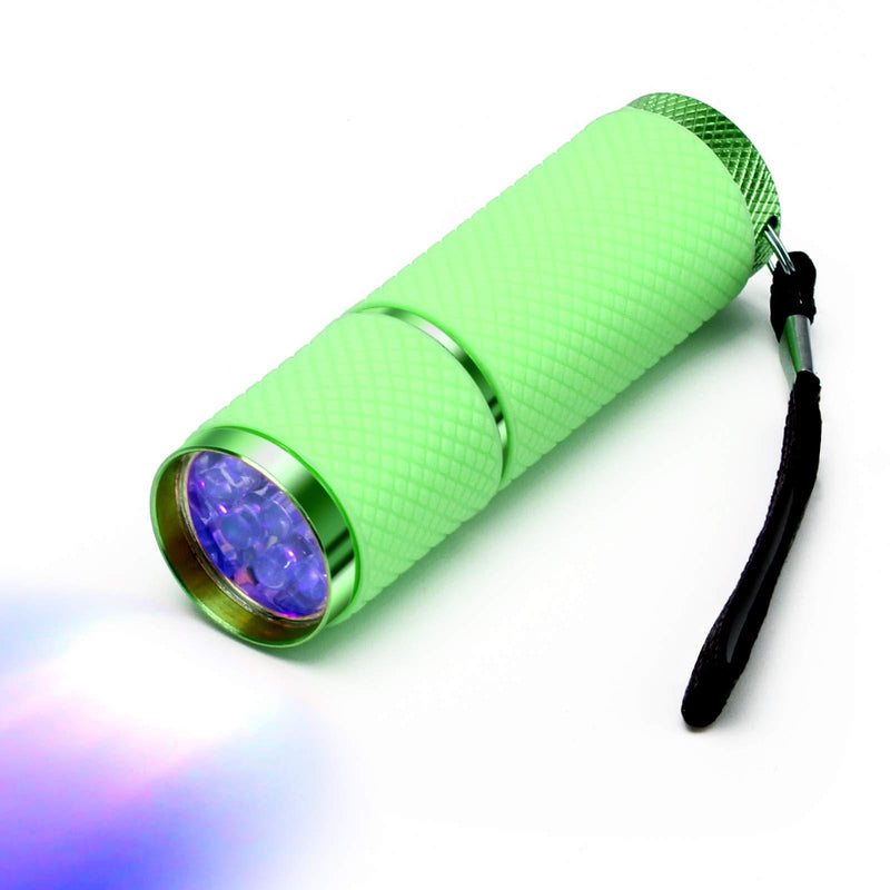 Coolrunner 1PCS LED Flashlight, Small Glow Flashlights with 9 LED Lights, Portable Light Nail Dryer for Nail Gel (GREEN) GREEN - NewNest Australia