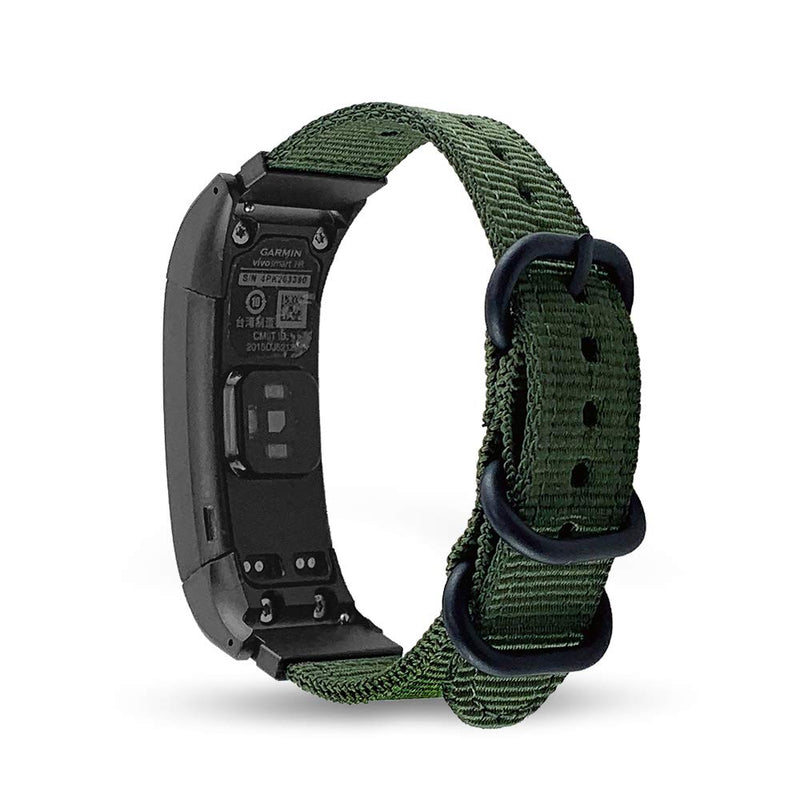 C2D JOY Canvas Nylon Strap Compatible for Garmin vivosmart HR/HR+ Plus Activity Tracker and Approach X40 Replacement band with Adapters Medium Amy Green - NewNest Australia