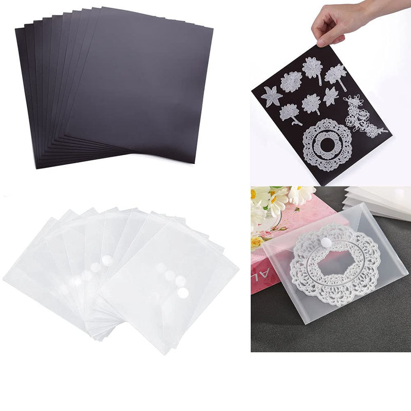 Large Size Dies & Stamp Storage 10 Pack 7X5inch Clear Plastic Seal Bags and 10 Pack Rubber Magnetic for Card Making Die Cuts Stencil Stroage Packets Scrapbooking Supplies Arts Crafts Collecting Bags 10Pack Stroage Bags+10Pack Magnetic Sheets - NewNest Australia
