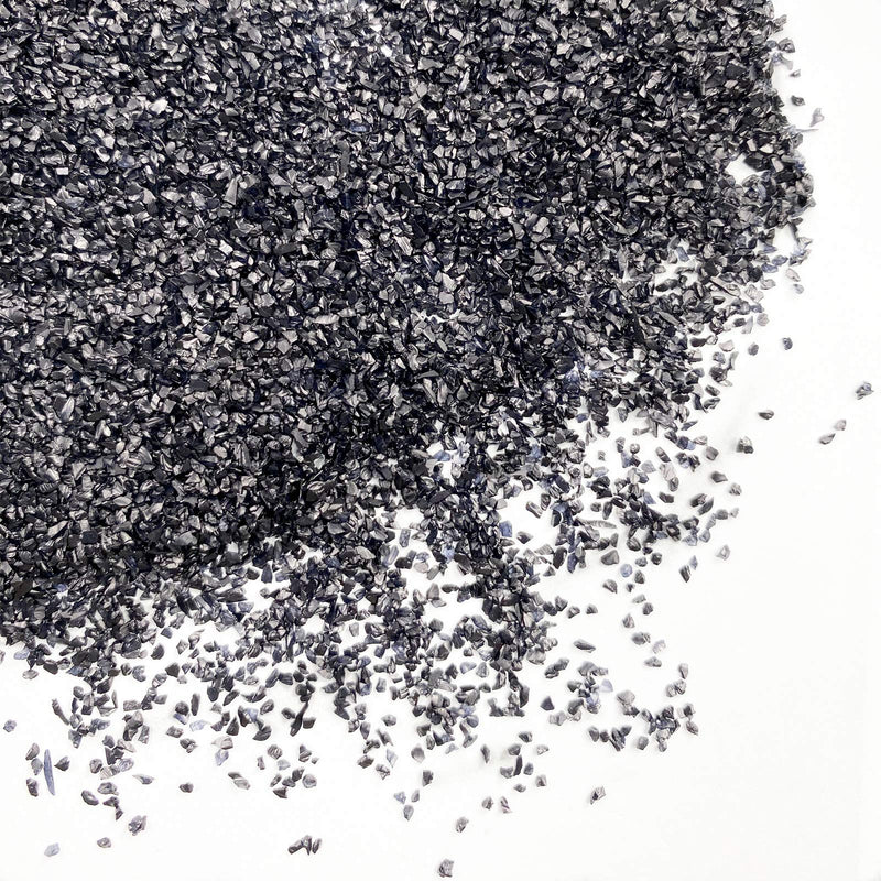 Jmassyang Crushed Glass Irregular Metallic Chips 100g Sprinkles Chunky Glitter for Nail Arts Craft Resin DIY Mobile Phone Case Vase Fillers Jewelry Making Home Decoration (Black, 0.5-2mm) Black - NewNest Australia