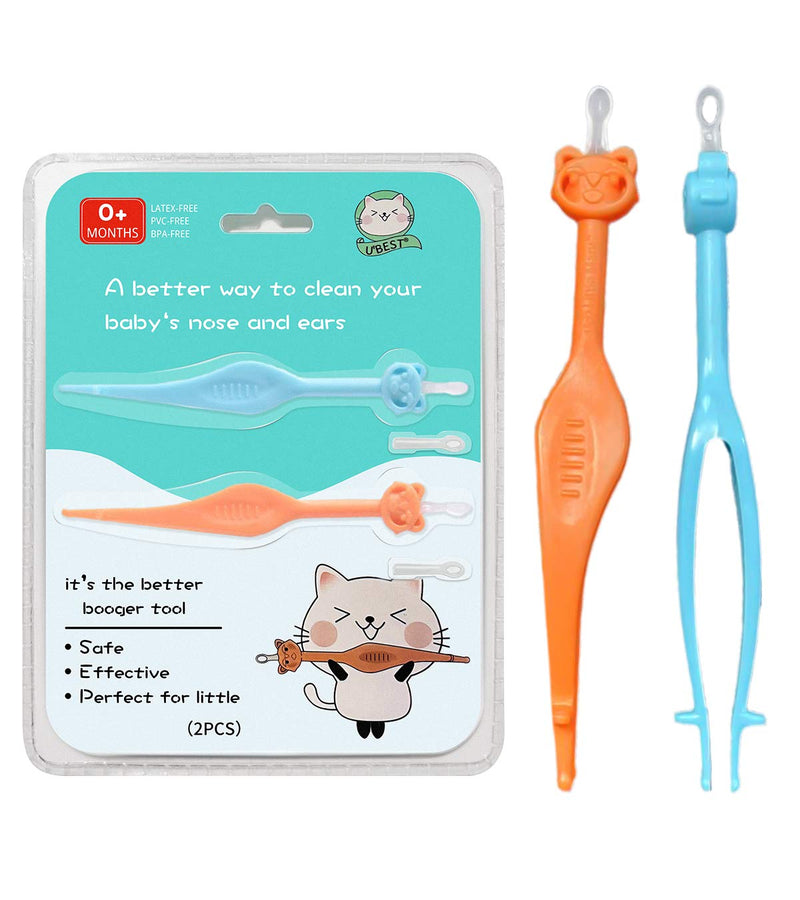 Two Pack 3 in 1 Baby Nose and Ear Gadget, Safe Baby Booger Remover, Nose Cleaning Tweezers, Nose Cleaner for Baby Infants and Toddlers, Dual Earwax and Snot Removal Baby Must Have Items - NewNest Australia
