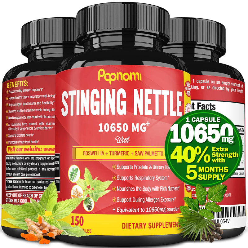 Stinging Nettle Root Extract Capsules Equivalent to 10650MG, Highest Potency Plus Complex, 5 Months Supply | Prostate Health Supplements for Men| Promotes Urinary Tract Health, Blood Pressure Support - NewNest Australia