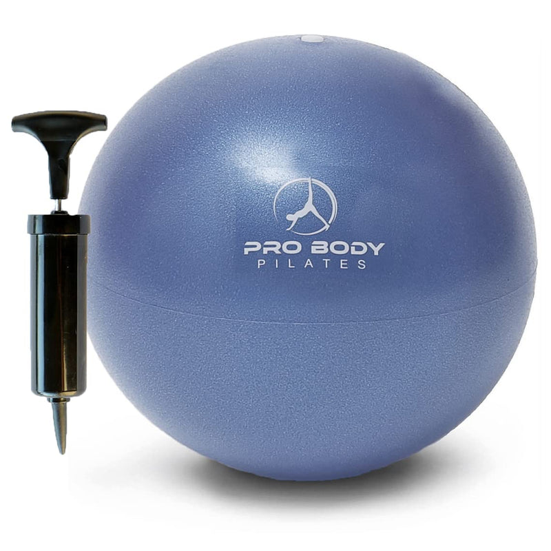 ProBody Pilates Mini Exercise Ball with Pump - 9 Inch Small Bender Ball for Stability, Barre, Pilates, Yoga, Balance, Core Training, Stretching and Physical Therapy with Workout Guide Indigo - NewNest Australia