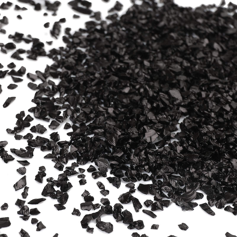 Irregular Crushed Glass Chips Sprinkles, 100g Metallic Chunky Glitter Stones for Nail Art, Resin Mold Filler, DIY Crafts, Vase Filler, Jewelry Making ( Black ) - NewNest Australia