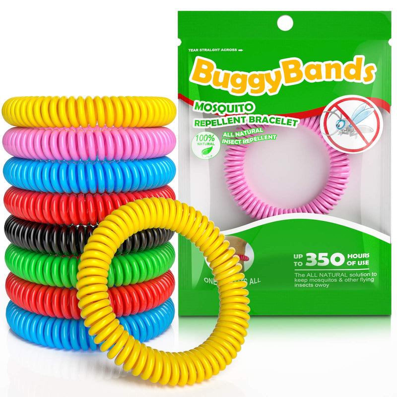 BuggyBands Mosquito Bracelets, 48 Pack Individually Wrapped, DEET Free, Natural and Waterproof Band - NewNest Australia