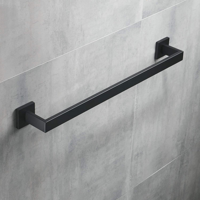 Towel Bar 23.6" Matte Black, Wall-Mounted Bathroom Towel Holder SUS304 Stainless Steel Towel Rod - NewNest Australia