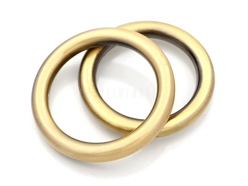 CRAFTMEMORE 4pcs O Ring Strong Metal Welded O-Ring Circle Loop Buckle for Purse Bag Collar Leather Craft SCOG 1 Inch Brushed Brass - NewNest Australia