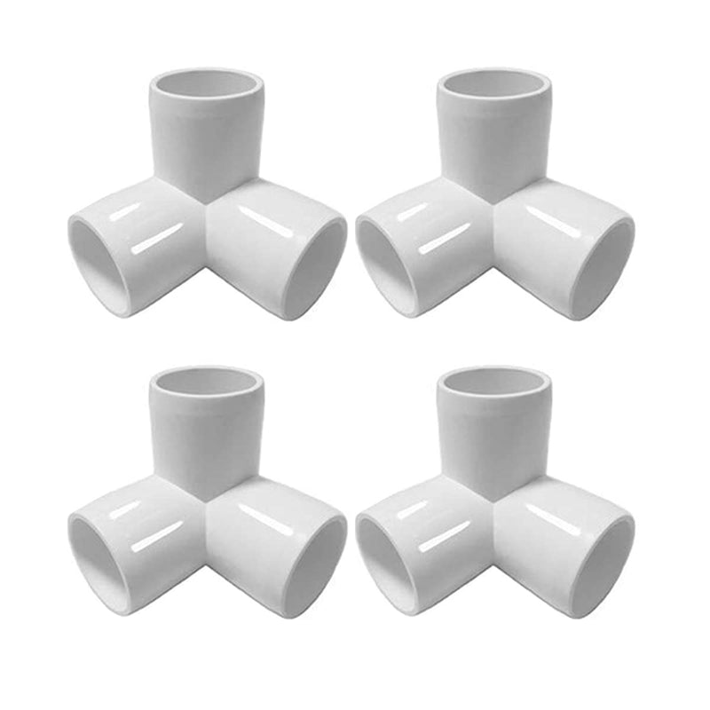 TOMEX 3/4 pvc fittings 3 directions pvc elbow 3/4 angle cross elbow 90 degree suitable for greenhouse tube, tent connection T-shirt, furniture construction grade SCH40 [4 pieces] 3/4 inch - NewNest Australia