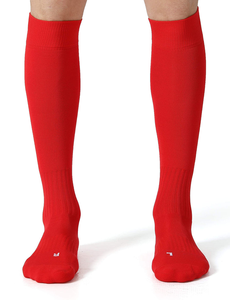 2 / 3 Pack Soccer Softball Baseball Socks for Youth Kids Adult Multi-Sport Socks Red (2 Pack) Medium - NewNest Australia